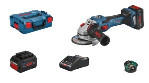 BOSCH SZLIFIERKA KĄTOWA AKU. GWS18V-15SC 2X8.0AH+GAL+GCY L-B