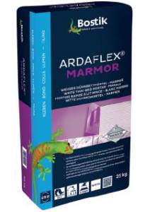 Bostik Ardaflex Marmor 25 kg, biała elastyczna zaprawa klejowa do marmuru 