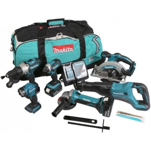 MAKITA ZESTAW COMBO 18V DTD152+DHP451+DSS610+DGA452+DJR186+DML815