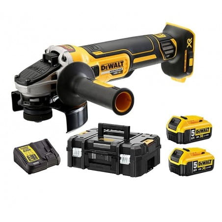 DEWALT SZLIFIERKA KĄTOWA AKUMULATOROWA 125 MM XR 2x5,0AH_1 www.izopassiv.pl.JPG